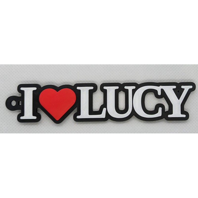Customizable "I ❤️ Anything" Keychain